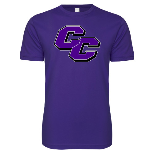 Next Level Purple SoftStyle T Shirt - Curry College Primary Athletic Mark