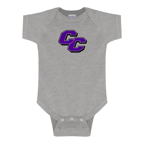  Grey Infant Onesie - Curry College Primary Athletic Mark