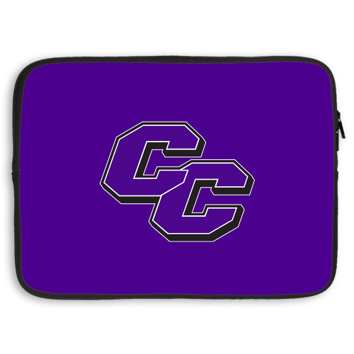  15 inch Neoprene Laptop Sleeve - Curry College Primary Athletic Mark