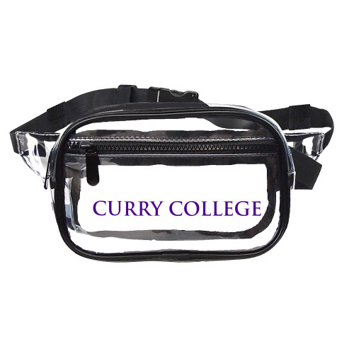  Clear Fanny Pack - Curry College Wordmark Flat