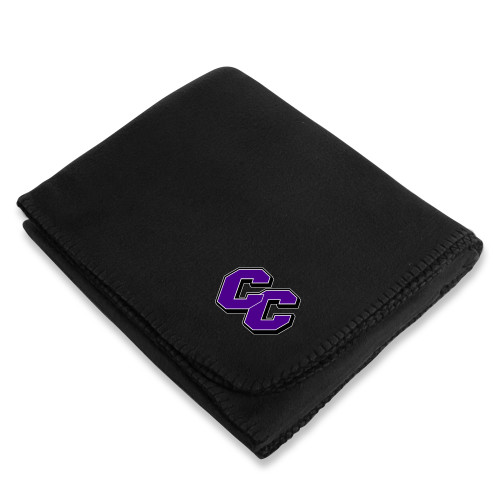  Black Arctic Fleece Blanket - Curry College Primary Athletic Mark