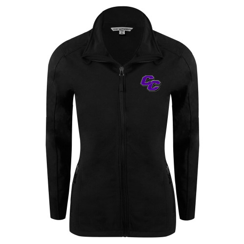  Womens Black Softshell Jacket - Curry College Primary Athletic Mark