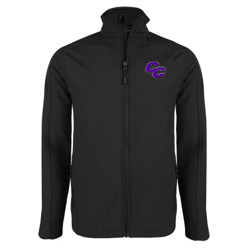  Black Softshell Jacket - Curry College Primary Athletic Mark