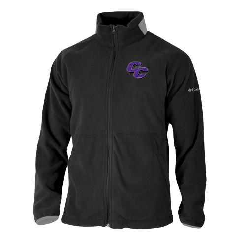  Columbia Black Everest Ridge Fleece Full Zip Jacket - Curry College Primary Athletic Mark