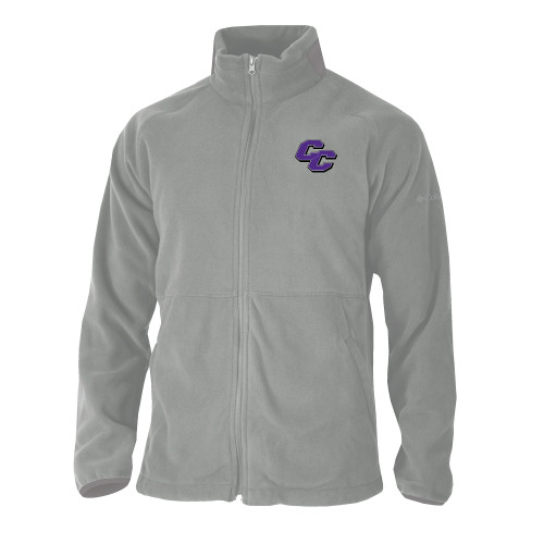  Columbia Grey Everest Ridge Fleece Full Zip Jacket - Curry College Primary Athletic Mark