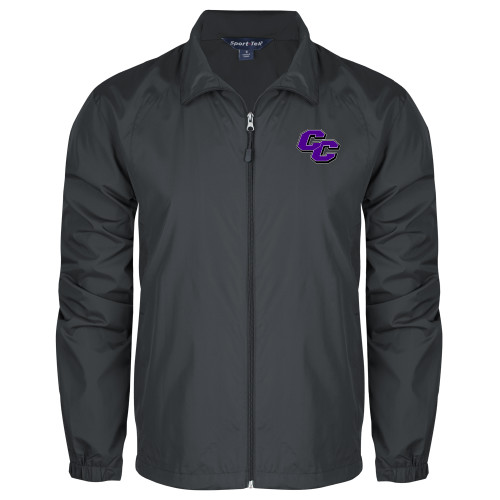  Charcoal Full Zip Wind Jacket - Curry College Primary Athletic Mark