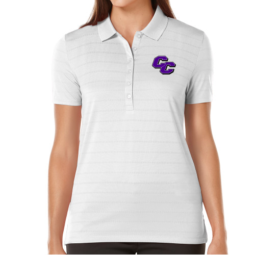  Callaway Womens White Opti Vent Polo - Curry College Primary Athletic Mark