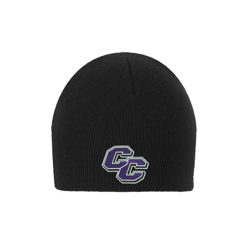  Black Knit Beanie - Curry College Primary Athletic Mark