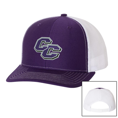  Richardson Purple/White Trucker Hat - Curry College Primary Athletic Mark