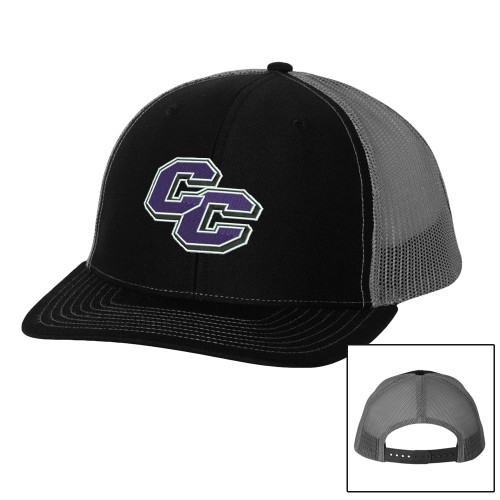  Richardson Black/Charcoal Trucker Hat - Curry College Primary Athletic Mark
