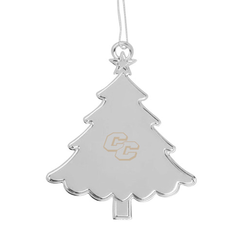  Silver Tree Ornament - Curry College Primary Athletic Mark  Engraved