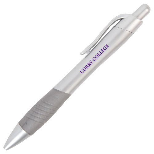  Metallic Mykonos Silver Pen - Curry College Wordmark Flat