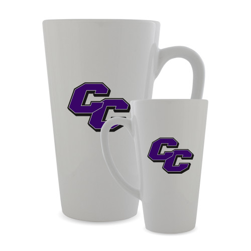  Full Color Latte Mug 17oz - Curry College Primary Athletic Mark