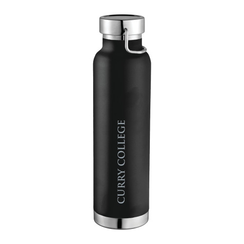  Thor Copper Vacuum Insulated Black Bottle 22oz - Curry College Wordmark Flat  Engraved