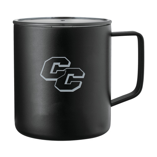  Rover Camp Vacuum Insulated Black Mug 14oz - Curry College Primary Athletic Mark  Engraved