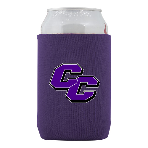  Neoprene Purple Can Holder - Curry College Primary Athletic Mark