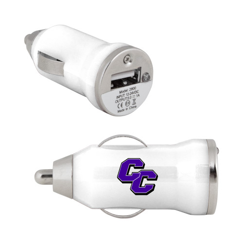  On the Go White Car Charger - CC