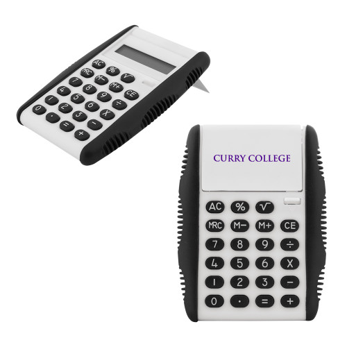  White Flip Cover Calculator - Curry College Wordmark Flat