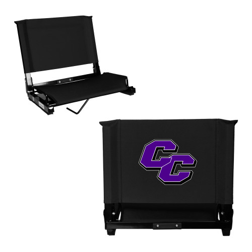  Stadium Chair Black - Curry College Primary Athletic Mark