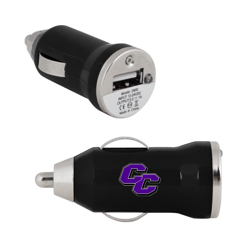  On the Go Black Car Charger - Curry College Primary Athletic Mark