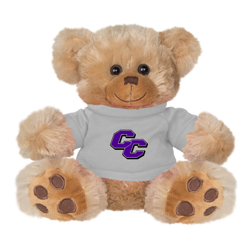  Plush Big Paw 8 1/2 inch Brown Bear w/Grey Shirt - Curry College Primary Athletic Mark