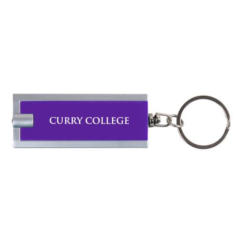  Turbo Purple Flashlight Key Holder - Curry College Wordmark Flat