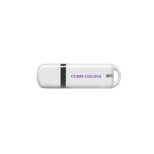  USB White Pen Drive 4G - Curry College Wordmark Flat
