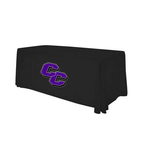  Black 6 foot Table Throw - Curry College Primary Athletic Mark