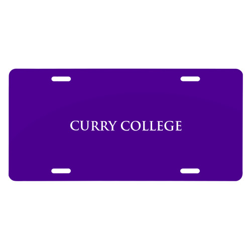  License Plate - Curry College Wordmark Flat