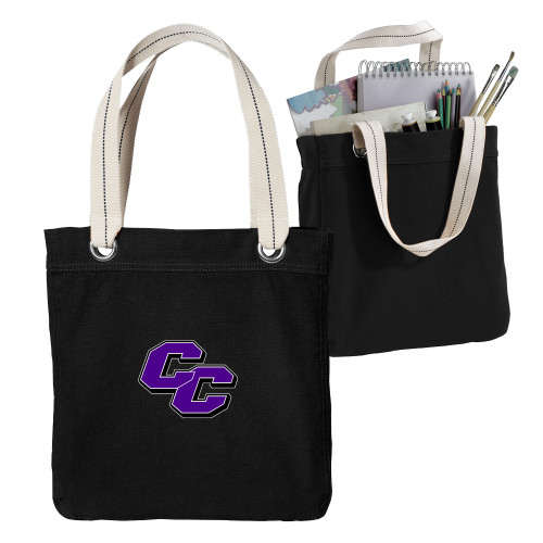  Allie Black Canvas Tote - Curry College Primary Athletic Mark