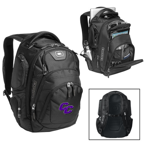  OGIO Black Stratagem Backpack - Curry College Primary Athletic Mark