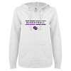 Thumbnail image for  ENZA Womens White V Notch Raw Edge Fleece Hoodie