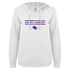 Thumbnail image for  ENZA Womens White V Notch Raw Edge Fleece Hoodie