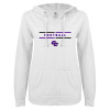 Thumbnail image for  ENZA Womens White V Notch Raw Edge Fleece Hoodie