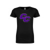 Thumbnail image for  Next Level Girls Black Fashion Fit T Shirt