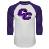 Thumbnail image for  White/Purple Raglan Baseball T Shirt
