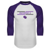Thumbnail image for  White/Purple Raglan Baseball T Shirt