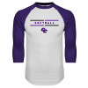 Thumbnail image for  White/Purple Raglan Baseball T Shirt