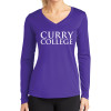 Thumbnail image for  Womens Purple Performance Long Sleeve V Neck Shirt