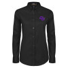Thumbnail image for  Womens Black Twill Button Down Long Sleeve 