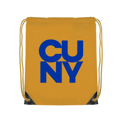 City University of NY Gold Drawstring Backpack-Primary Mark