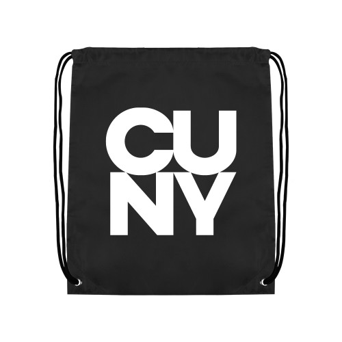 City University of NY Black Drawstring Backpack-Primary Mark
