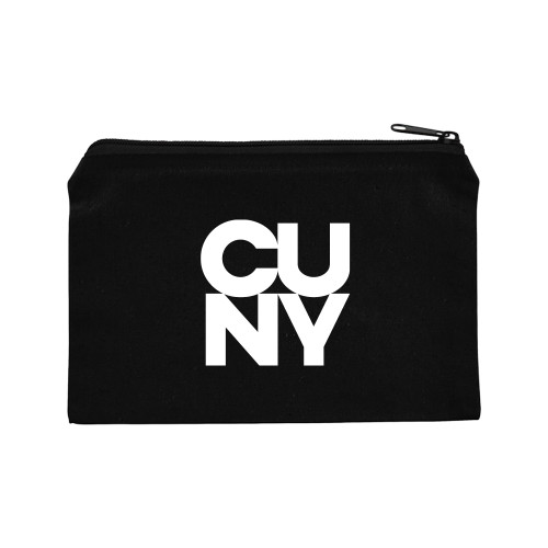 8oz. Black Cotton Travel Pouch-Primary Mark