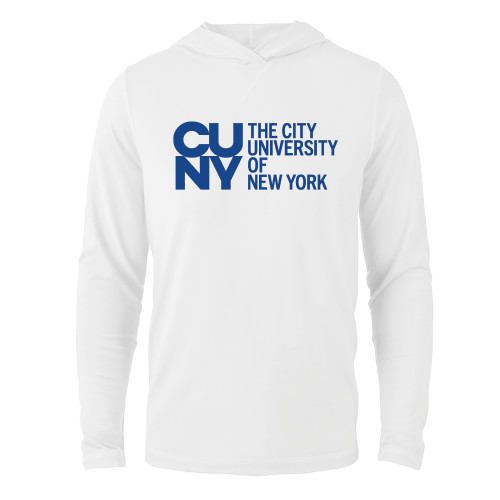 White Long Sleeve Hooded Tee-University Artwork