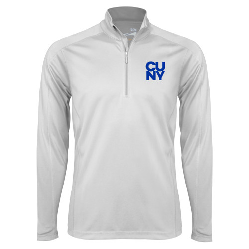 Syntrel White Interlock 1/4 Zip-Primary Mark