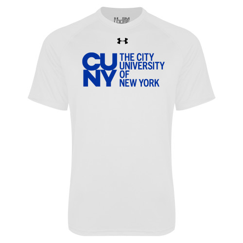 City University of NY Under Armour White Tech Tee-University Artwork