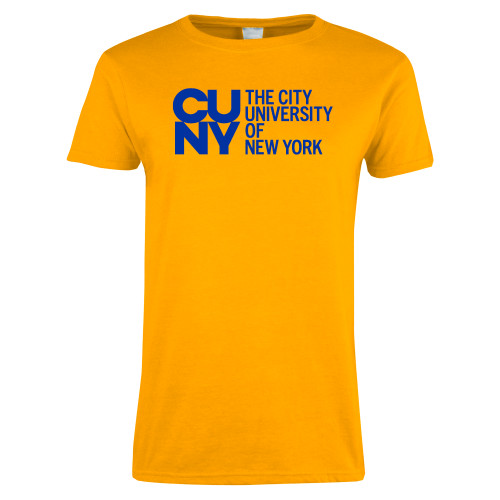 City University of NY Womens Gold Short Sleeve Tee-University Artwork