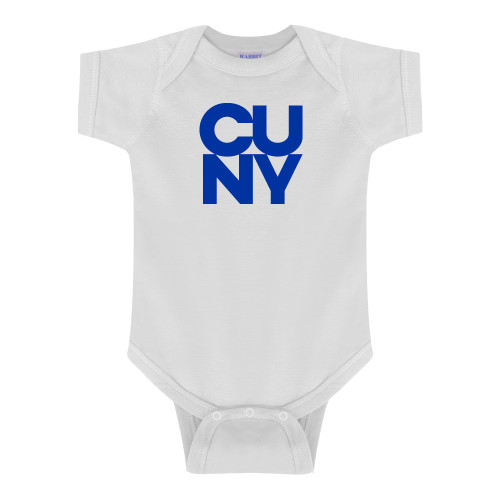 City University of NY White Infant Onesie-Primary Mark