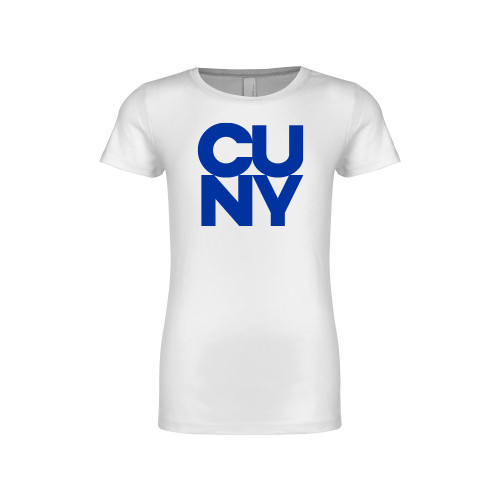 Next Level Girls White Fashion Fit T Shirt-Primary Mark