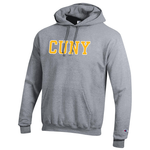 City University of NY Champion Heather Grey Fleece Hoodie-Varsity CUNY